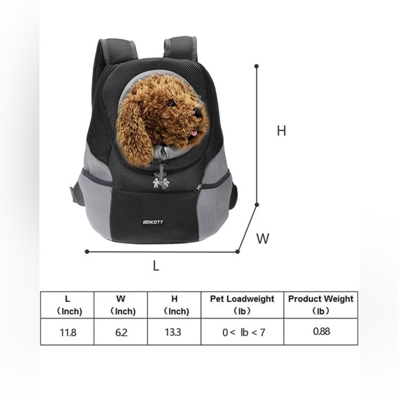 Dog Cat Front Carrier Backpack - Picture 3 of 8